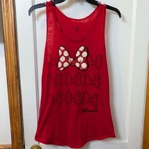 Disney Parks Minnie Bow Red Tank Top Large